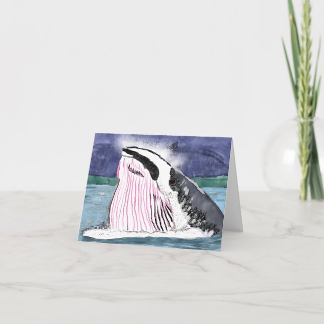 Common Minke Whale 🐳  Thank You Card (Front)