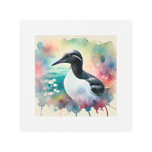 Common Murre 150624AREF127 _ Watercolor Metal Print