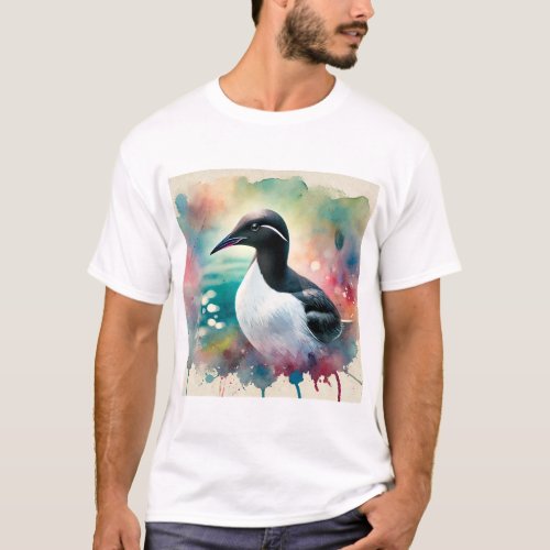 Common Murre 150624AREF127 _ Watercolor T_Shirt