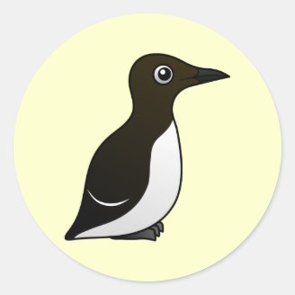 Common Murre (stand) Round Sticker