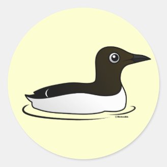 Common Murre (swim) Round Sticker