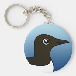 Common Murre (swim) Basic Button Keychain