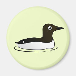 Common Murre (swim) Round Magnet