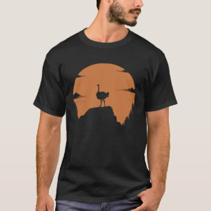 Common Ostrich Costume Sunset Mountain & Forest C T-Shirt