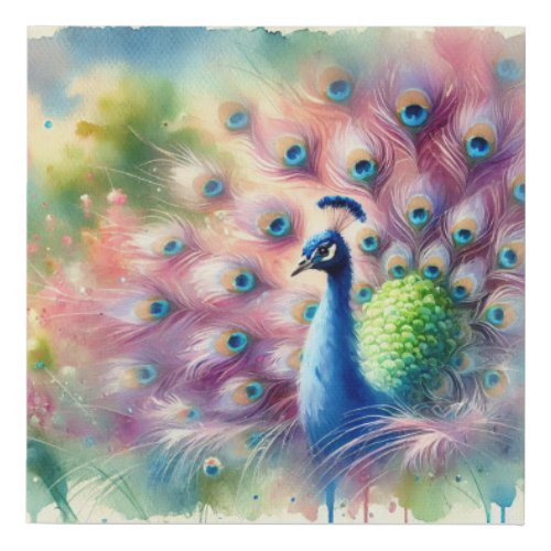 Common Peacock 270624AREF122 _ Watercolor Faux Canvas Print