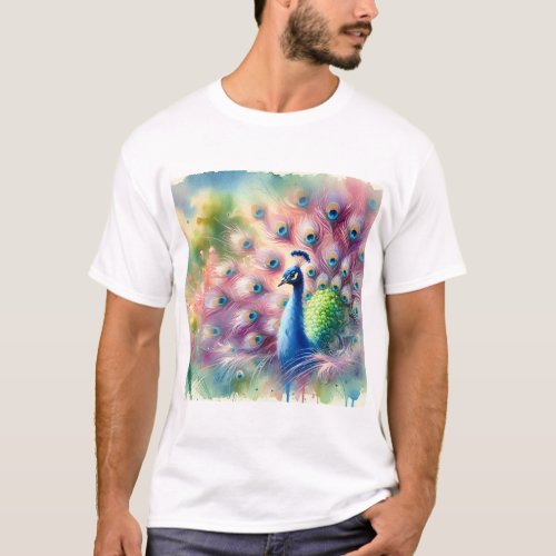 Common Peacock 270624AREF122 _ Watercolor T_Shirt