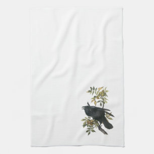 Common Raven by Audubon Towel