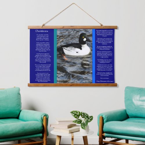 Common Ring_necked Duck Looking Duck  Desiderata  Hanging Tapestry