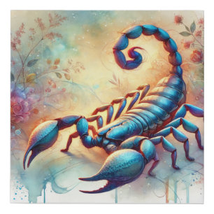 Common scorpion 111024AREF120 - Watercolor Faux Canvas Print