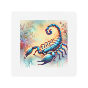 Common scorpion 111024AREF120 - Watercolor Metal Print