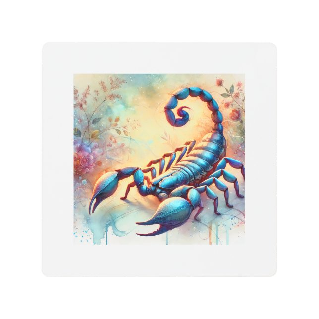Common scorpion 111024AREF120 - Watercolor Metal Print (Front)