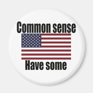 Common Sense American Flag Magnet