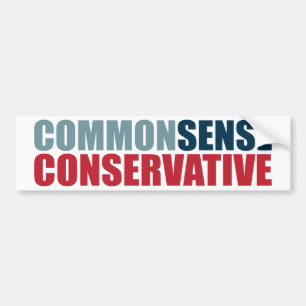 Common Sense Conservative Bumper Sticker