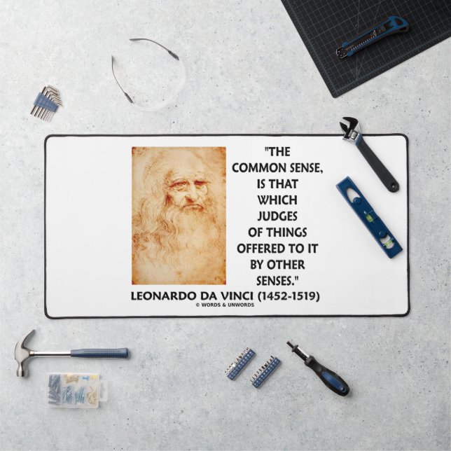 Common Sense Judges Of Things Leonardo da Vinci Desk Mat (Workstation)
