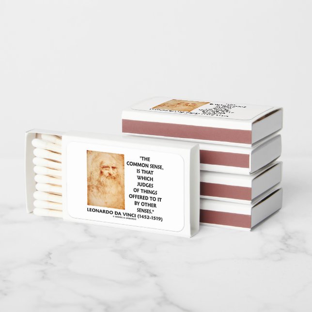 Common Sense Judges Of Things Leonardo da Vinci Matchboxes (Stacked)