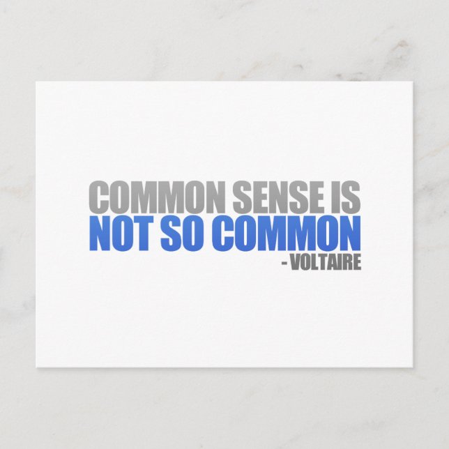 Common Sense Postcard (Front)