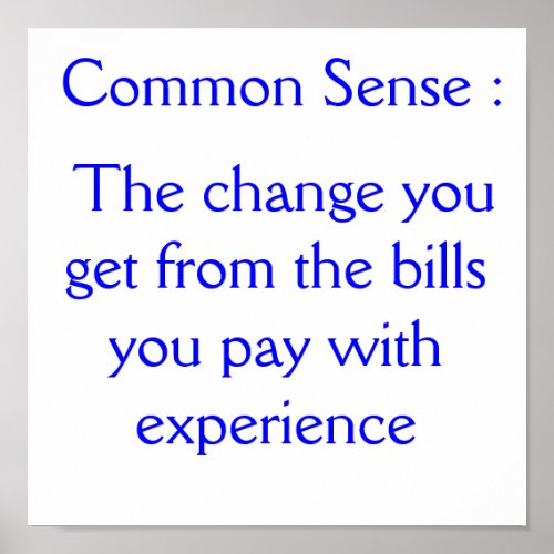 Common sense poster