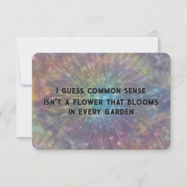 Common Sense Sarcastic Text RSVP Card (Front)