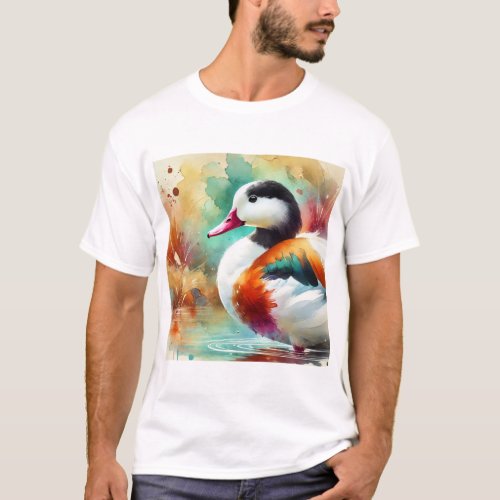 Common Shelduck 070724AREF109 _ Watercolor T_Shirt