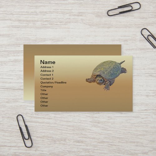 Common Snapping Turtle _ Chelydra serpentina Business Card