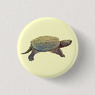 Common Snapping Turtle - Chelydra serpentina Button