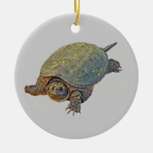Common Snapping Turtle - Chelydra serpentina Ceramic Ornament