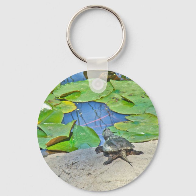 Common Snapping Turtle - Chelydra serpentina Keychain (Front)