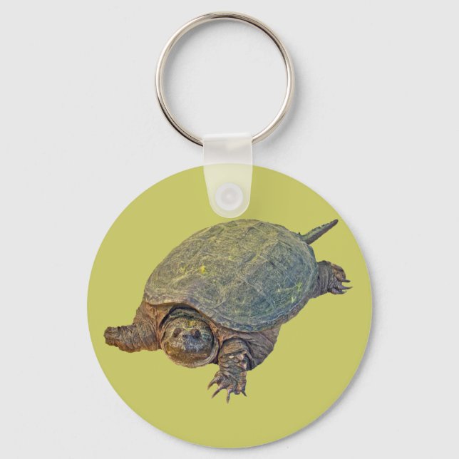 Common Snapping Turtle - Chelydra serpentina Keychain (Front)