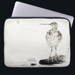 Common Snipe Vintage Bird Illustration Personalize Laptop Sleeve<br><div class="desc">For bird lovers. Vintage illustration from Bijutsu Sekai (1893-1896) by Watanabe Seitei, a prominent Kacho-ga artist. Watanabe Shōtei aka Watanabe Seitei (渡辺 省亭, 1851 in Edo – 1918) was a Nihonga painter and one of the first to visit Europe, attending the 1878 International Exhibition in Paris and being awarded a...</div>