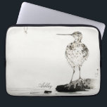 Common Snipe Vintage Bird Illustration Personalize Laptop Sleeve<br><div class="desc">For bird lovers. Vintage illustration from Bijutsu Sekai (1893-1896) by Watanabe Seitei, a prominent Kacho-ga artist. Watanabe Shōtei aka Watanabe Seitei (渡辺 省亭, 1851 in Edo – 1918) was a Nihonga painter and one of the first to visit Europe, attending the 1878 International Exhibition in Paris and being awarded a...</div>