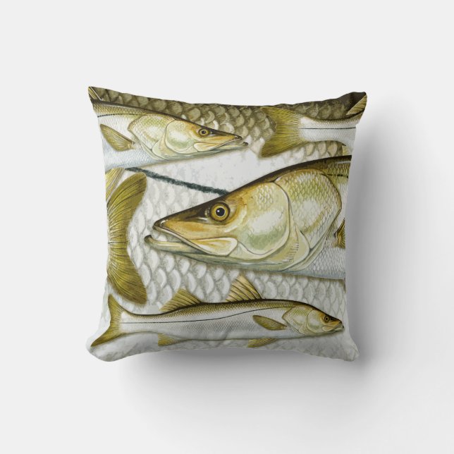 Common Snook Throw Pillow (Front)