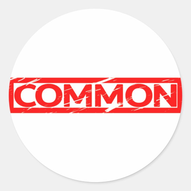 Common Stamp Classic Round Sticker (Front)