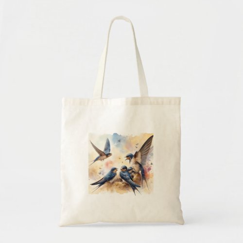 Common Swifts Interaction 050624AREF123 _ Watercol Tote Bag