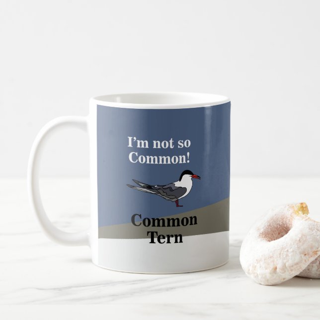 Common Tern Seabird Bird Funny Coffee Mug (With Donut)