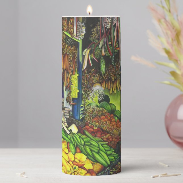 Common Thread of Human Interaction Pillar Candle (In Situ)