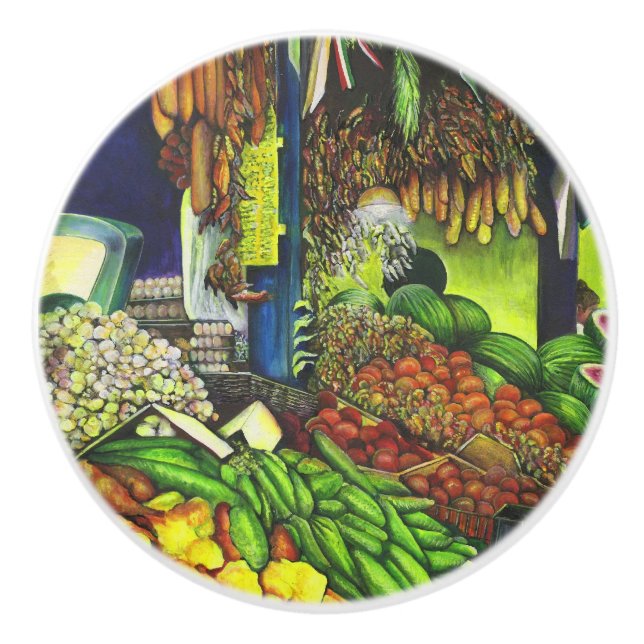 Common Threads of Human Interactions, Budapest Ceramic Knob (Front)