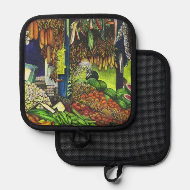 Common Threads of Human Interactions, Budapest Pot Holder (Front/Back)