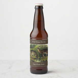 Common (White-tailed) Deer - Audubon's Quadrupeds Beer Bottle Label
