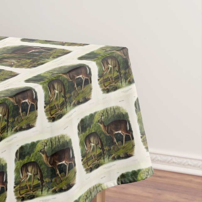 Common (White-tailed) Deer - Audubon's Quadrupeds Tablecloth (In Situ)