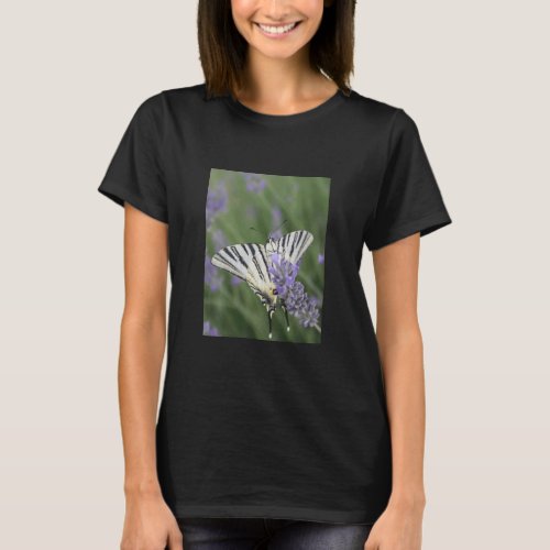 Common Yellow Swallowtail Feeding On Lavender Phot T_Shirt