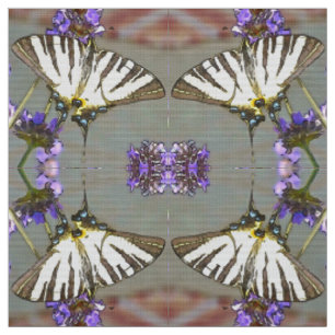 Common Yellow Swallowtail On Lilac Flowers Black O Fabric