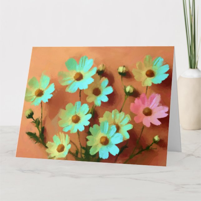 Common Zinnia Flowers Card (Front)