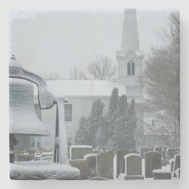 Commons, Little Compton, Rhode Island Stone Coaster (Front)