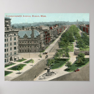 Commonwealth Ave., Boston Vintage Poster
