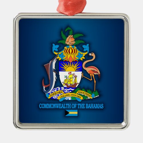Commonwealth of the Bahamas COA Metal Ornament