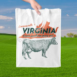 Commonwealth Of Virginia Come Smell Our Dairy Air Grocery Bag at Zazzle