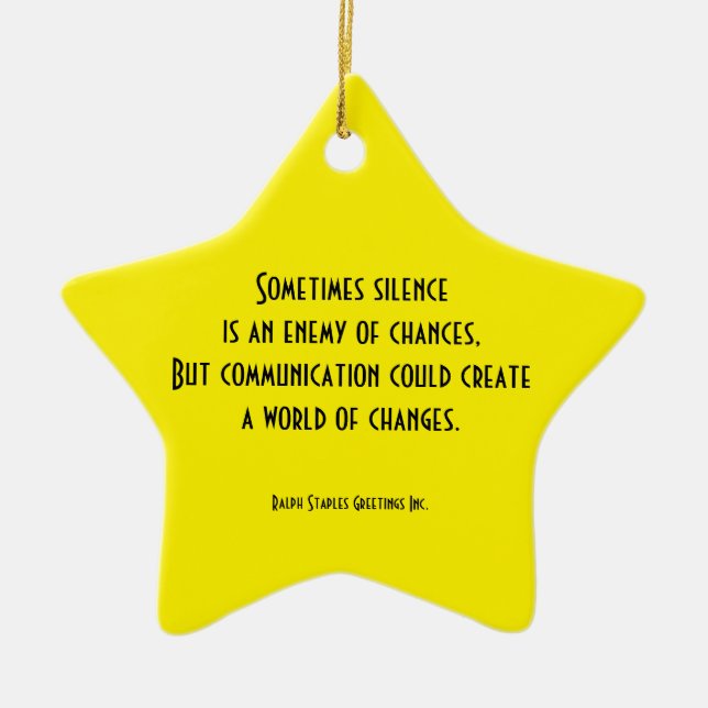 communication ceramic ornament (Front)