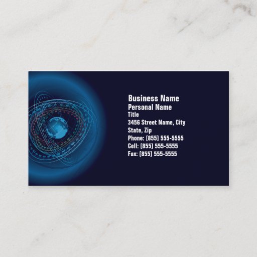 Customizable Communication Concept Business Card