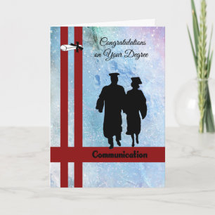 Communication Degree Card Space Background