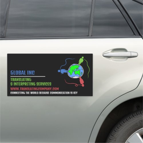 Communication Logo Translator  Interpreter Car Magnet